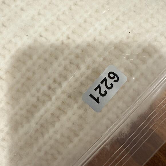 Aerie Sweater Womens Medium Cream Chunky Knit Ribbed Crewneck Wool Blend Cozy - Picture 11 of 11